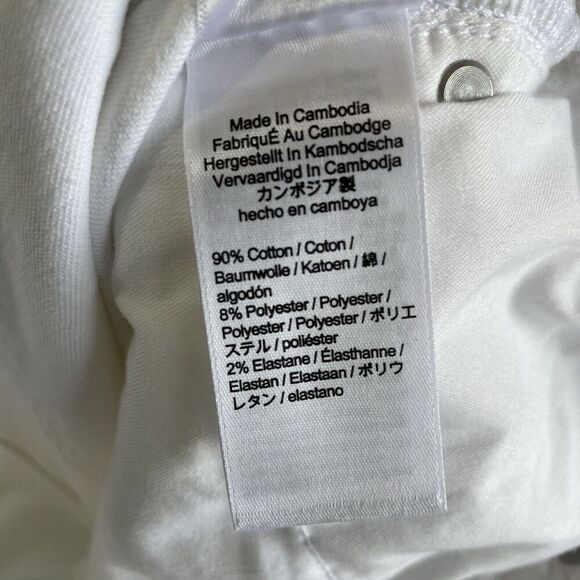 J.CREW Jeans Women 32 Demi Boot Crop NEW 9" Rise White Raw Hem Stretch BQ301 - Picture 12 of 15